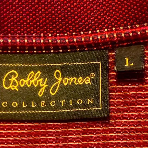 BOBBY JONES COLLECTION Vintage Burgundy Polo Style Golf Shirt - Size L - Picture 5 of 6